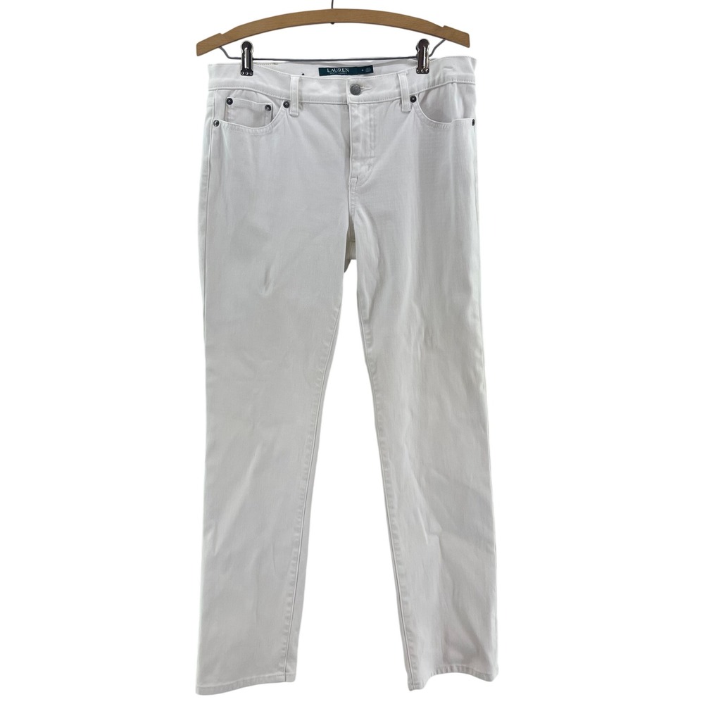 Lauren Ralph Lauren Cream Straight Leg Women's Jeans